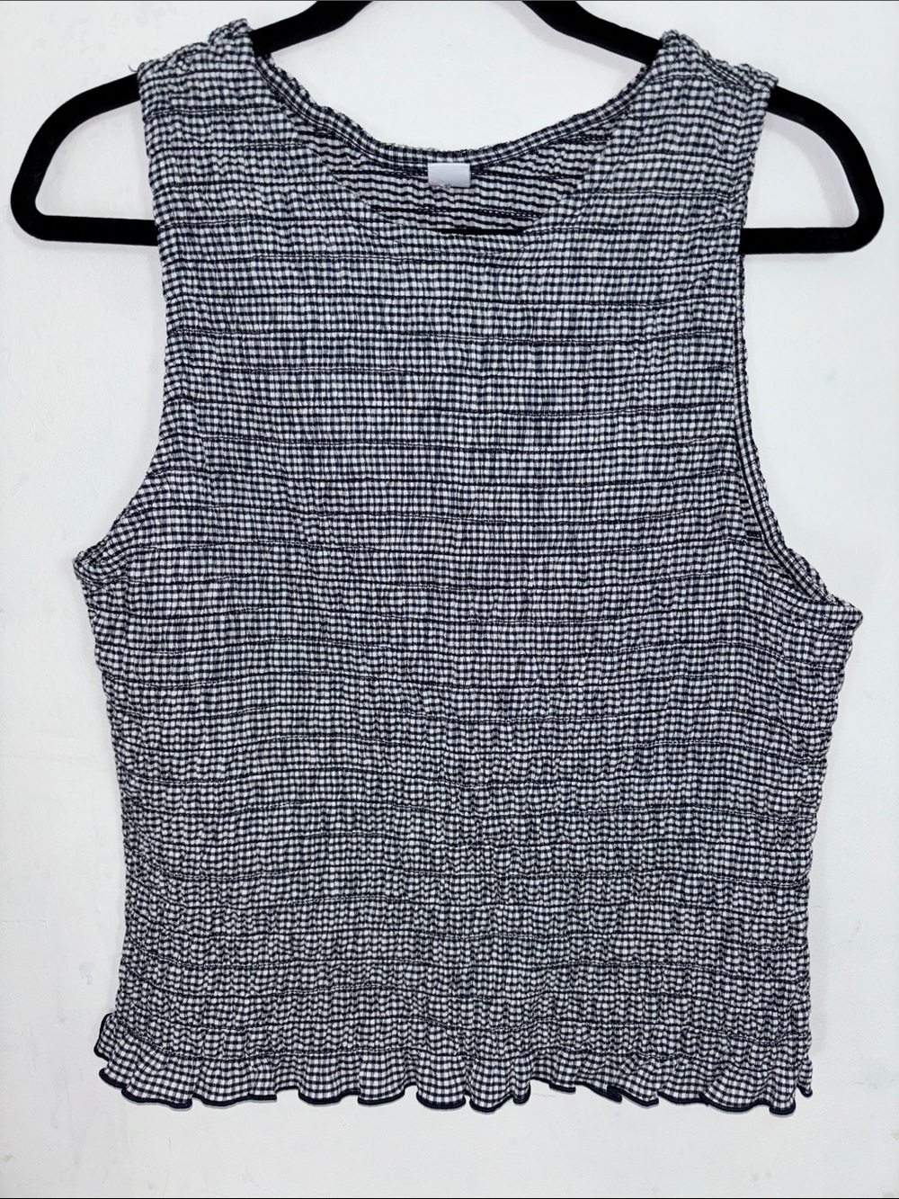 Old Navy Black & White Textured Ribbed Tank